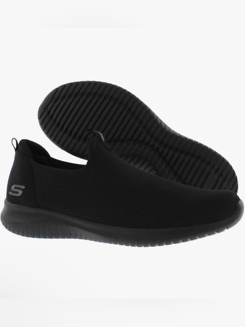 NIB Skechers Ultra Flex Gracious Touch Black Slip On Sneakers Women's Sz 7